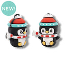 3-D Bundled Up Penguin Silicone Focal Bead 28x24x17mm (Package of 2)
