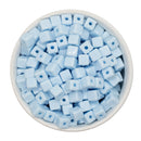 Arctic Blue Solid Square Beads 8mm (Package of Approx. 35 Beads)