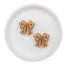 Gingerbread Bow Silicone Focal Bead 27x28mm (Package of 2)