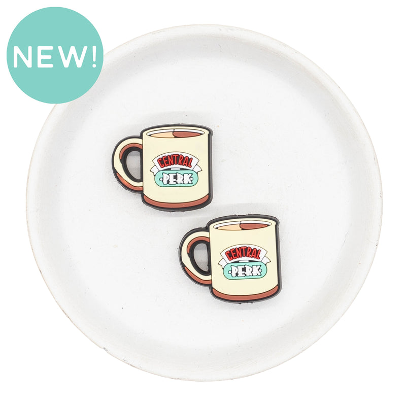 Central Perk Coffee Mug Silicone Focal Bead 30x26mm (Package of 2)