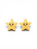 3-D Butter Yellow Starfish Silicone Focal Bead 28x28x13mm (Package of 2)