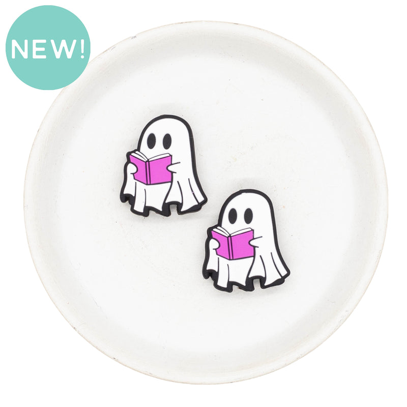 Reading Ghost Silicone Focal Bead 30x25mm (Package of 2)