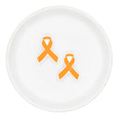 Orange Awareness Ribbon Silicone Focal Bead 26x22mm (Package of 2)
