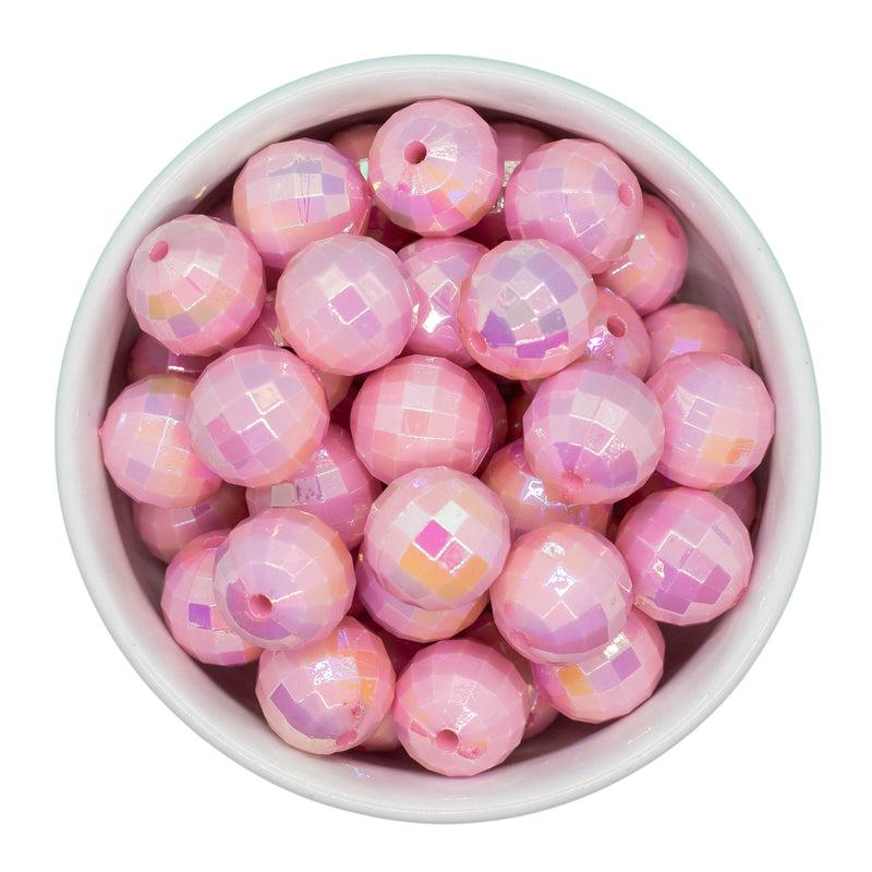 Light Pink Iridescent Disco Beads 16mm (Package of 10)