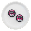 I'm Not a Survivor I'm a F*ckn Warrior Silicone Focal Bead 28mm (Package of 2)