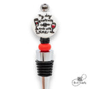 My Day Starts with Coffee & Ends with Wine Silicone Focal Bead 28mm (Package of 2)