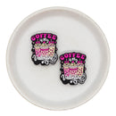 Coffee is My Valentine Silicone Focal Bead 33x27mm (Package of 2)