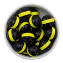 First Responder Yellow Line Stripe (Dispatch) Beads 20mm (Package of 10)