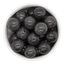 Black Glitter Beads 20mm (Package of 10)