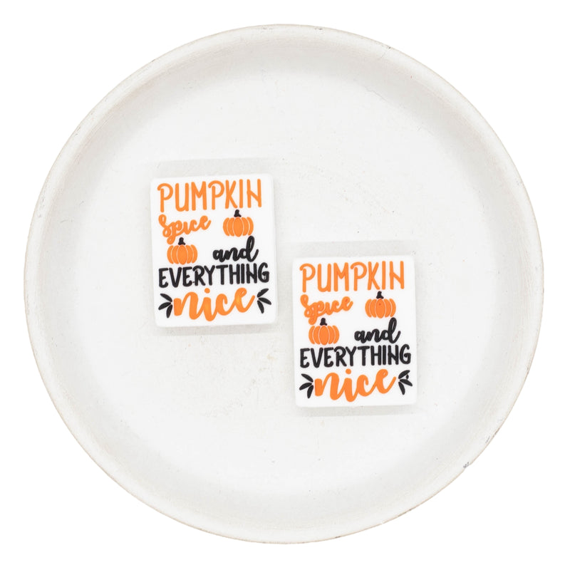 Pumpkin Spice and Everything Nice Silicone Focal Bead 30x25 (Package of 2)