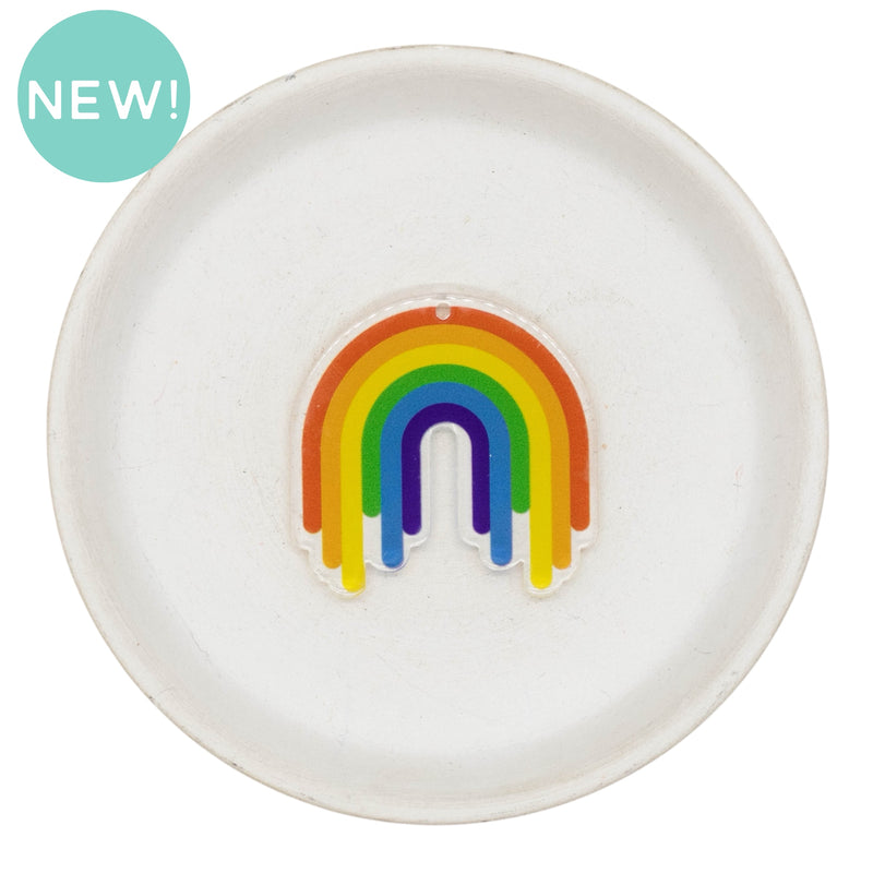Rainbow Acrylic Accent w/Hole 41x42mm (Package of 1)