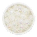 White Iridescent Bubble Beads 16mm (Package of 10)