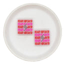 Heart Breaker Lightening Bolt Glitter Silicone Focal Bead 28mm (Package of 2)