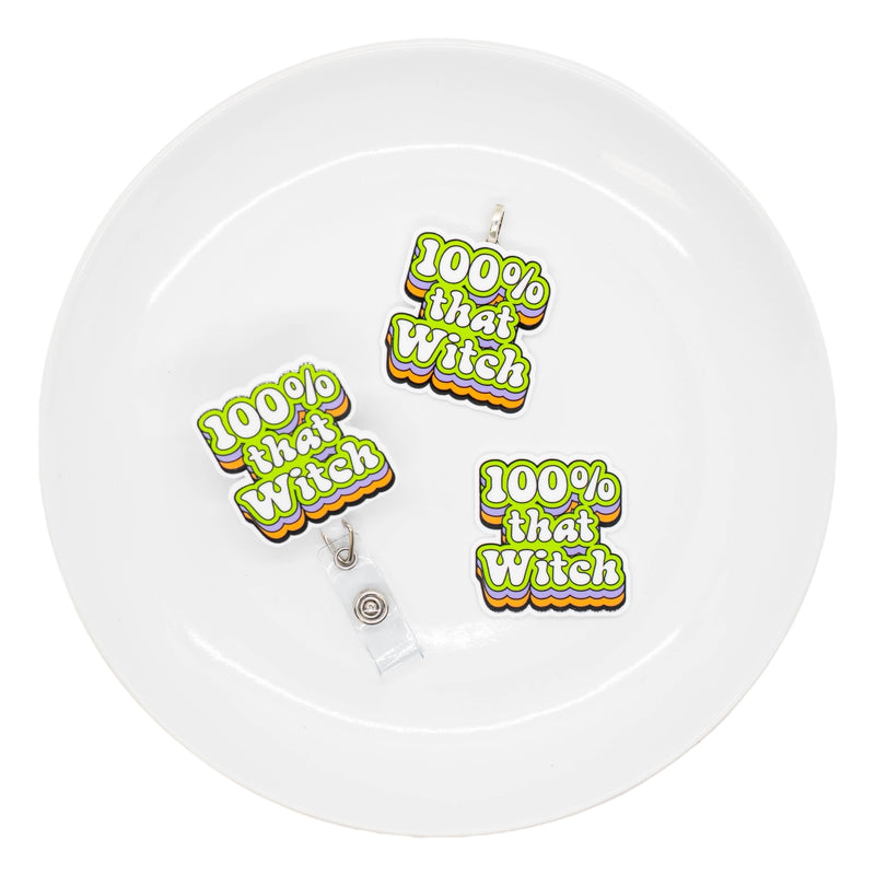 100% That Witch Acrylic Accent 43x42mm (Package of 1)