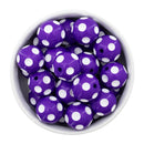 Violet Polka Dot Beads 20mm (Package of 10)