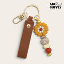 Beadable Vegan Leather Strap Keychain/Bag Clip (Package of 1)
