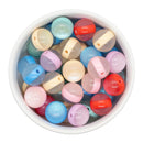 Shimmery Stripe Bead Mix 16mm (Package of 30)