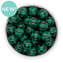 Black & Green Plaid Beads 16mm (Package of 10)
