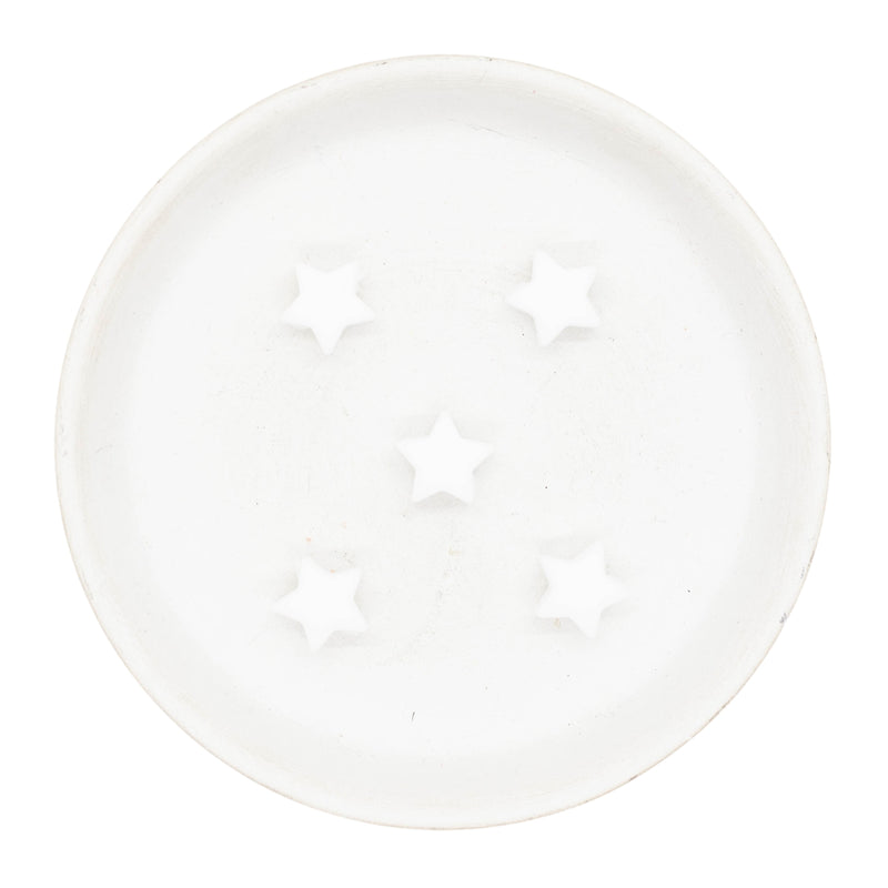Pure White Star Silicone Beads 13mm (Package of 5)