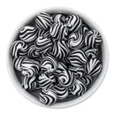 Zebra Printed Silicone Beads 15mm (Package of 10)
