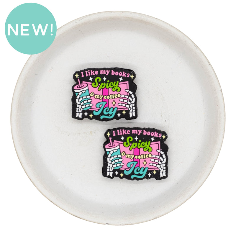 Books Spicy, Coffee Icy Skeleton Hands Focal Bead 32x26mm (Package of 2)