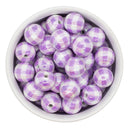 Iridescent Lilac Gingham Beads 16mm (Package of 10)
