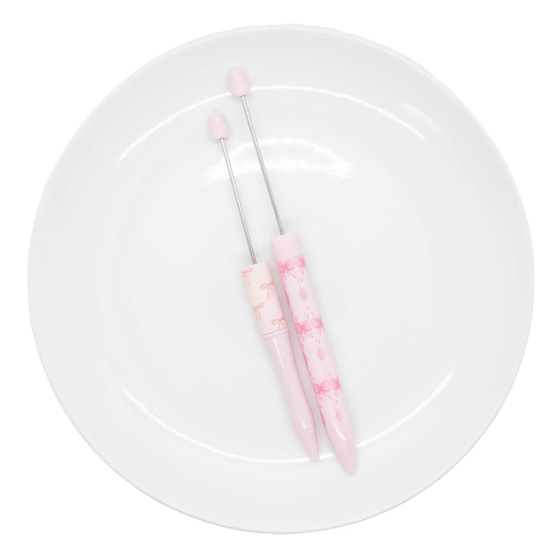 Pink Bow Beadable Pens (Package of 1)