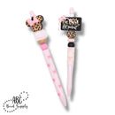 Pink Bow Beadable Pens (Package of 1)