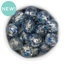 Translucent Blue Color Swirl Beads 20mm (Package of 10)
