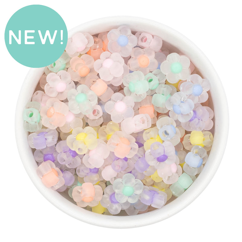 Frosted Flower Bead Mix 12mm (Package of 40)