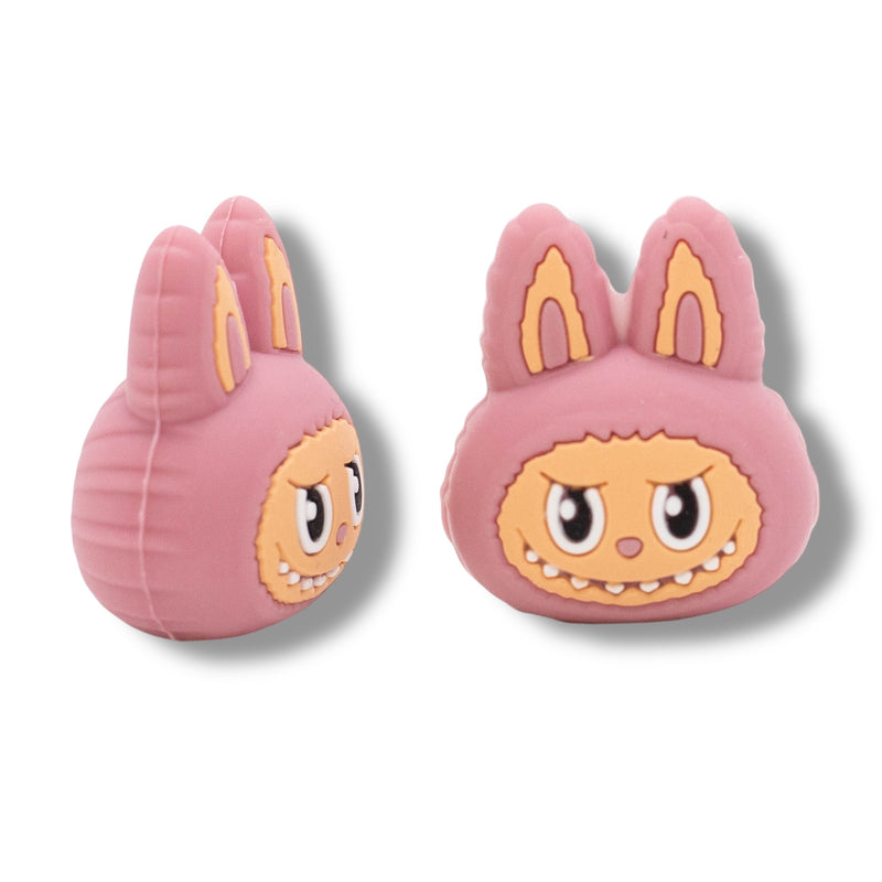 3-D Fuzzy Monster Silicone Focal Bead 26x23x16mm (Package of 2)