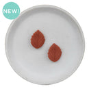 Terra Cotta Leaf Silicone Focal Bead 24x20mm (Package of 2)