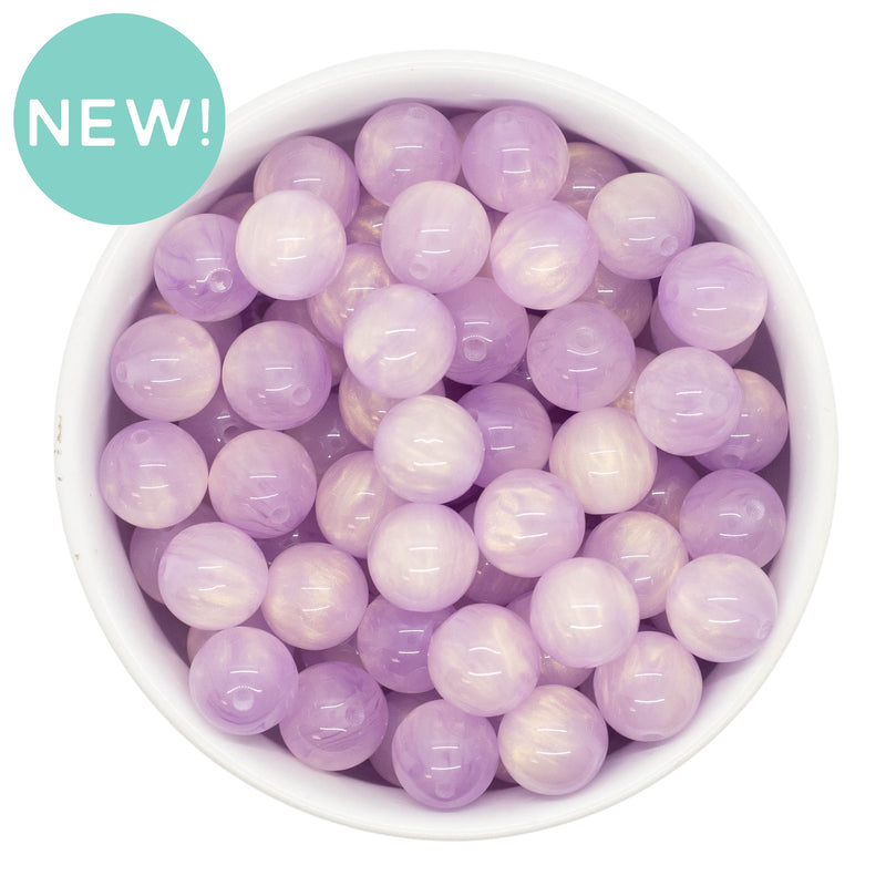 Lavender Pearly Luster Beads 12mm (Package of 20)