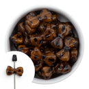 Tawny Brown Leopard Bow Bead 19x16mm (Package of 5)