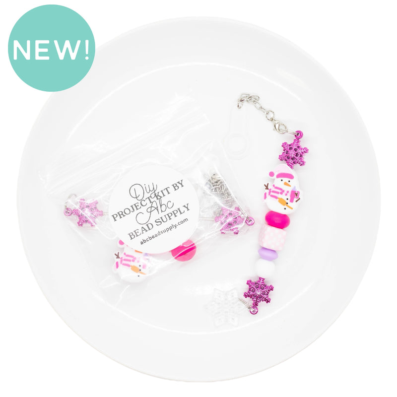 Snowman Snowflake Straw Charm Kit