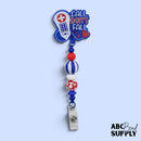 Royal Blue Solid Beadable Badge Reel (Package of 1)