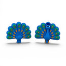3-D Peacock Silicone Focal Bead 29x14x36mm (Package of 2)