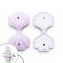 3-D Pearlized Lavender Builder Shell Silicone Focal Bead 20x27x30mm (Package of 2)