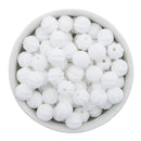 Pure White Solid Pumpkin 12mm Silicone Beads (Package of 10)