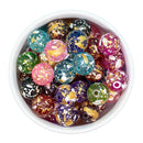 Colored Translucent w/White & Gold Splatter Variety Pack Beads 16mm (Package of 10)