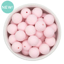 Powder Pink Flocked/Fuzzy Beads 16mm (Package of 10)
