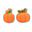 3-D Pumpkin Silicone Focal Bead 23x23x18mm (Package of 2)