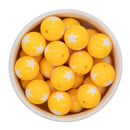 Yellow & White Star Beads 20mm (Package of 10)