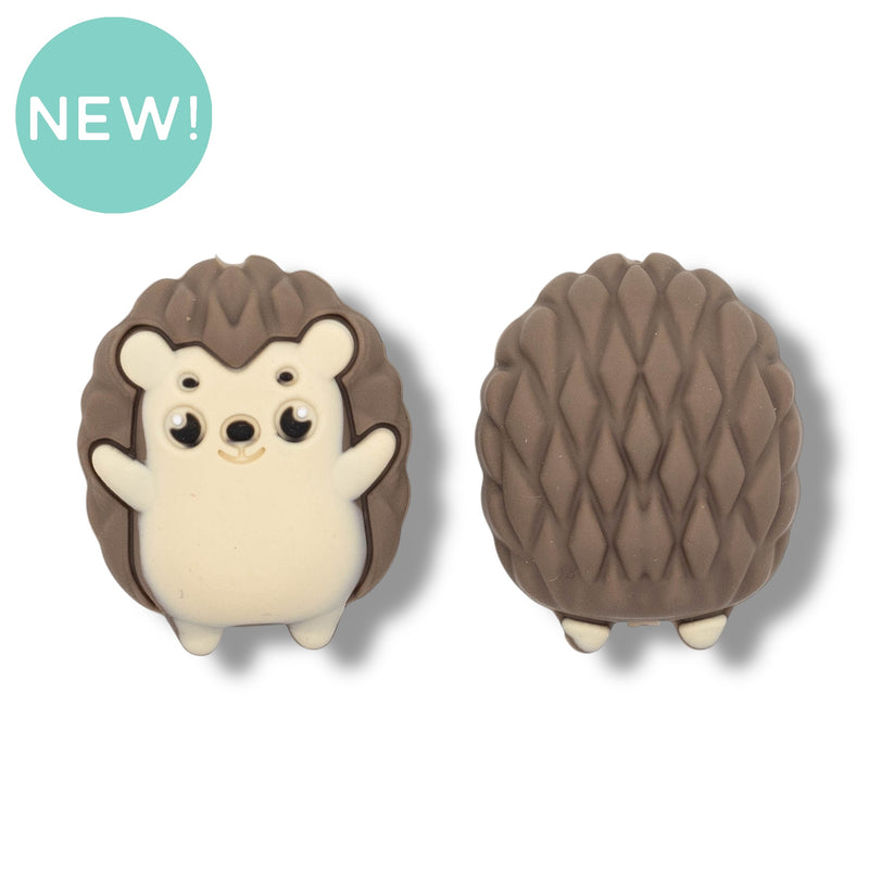 3-D Hedgehog Silicone Focal Bead 28x24x14mm (Package of 2)