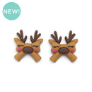 3-D Reindeer Bow Silicone Focal Bead 37x33x13mm (Package of 2)