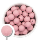 Embossed Light Rose Silicone Beads 15mm (Package of 10)