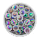 Black Iridescent Satin Finish Color Core Beads 16mm (Package of 10)