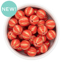 Red & Gold Shimmer Beach Ball Beads 16mm (Package of 10)