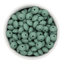 Eucalyptus Green Silicone Lentil Beads 7x12mm (Package of 20)