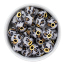 Leopard Large Hole Fuzzy Rondelle 19x12mm (Package of 10)